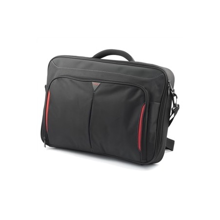 "Targus Classic Clamshell Black/Red - Durable & Stylish Laptop Bag CN418EU"